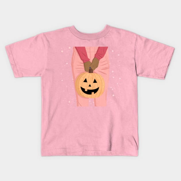 jack o lantern Kids T-Shirt by The Cute Feminist